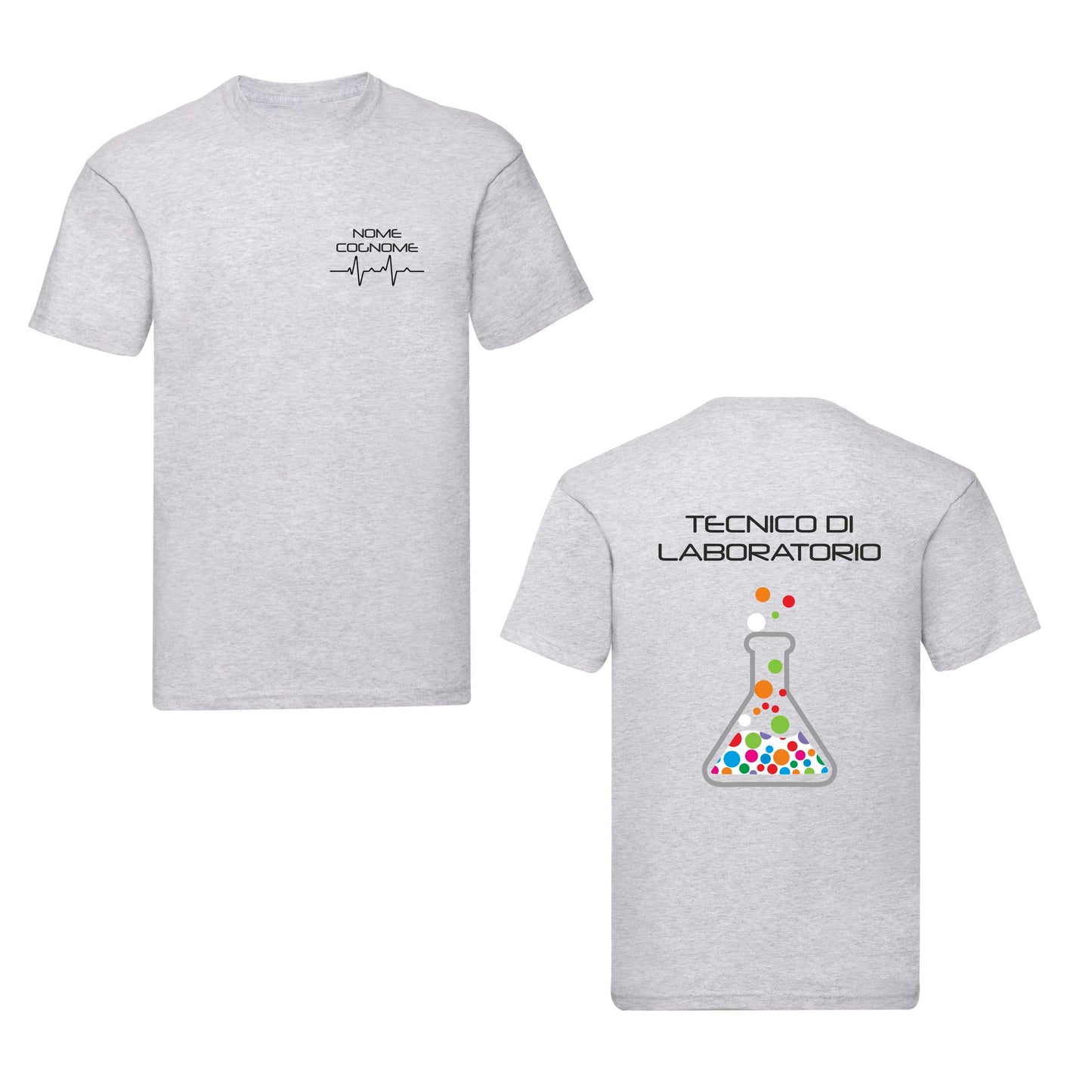 T-Shirt Uomo o Donna Cotone Basic Super vestibilità Top qualità - Tecnico Di Laboratorio - Personalizzata con Nome