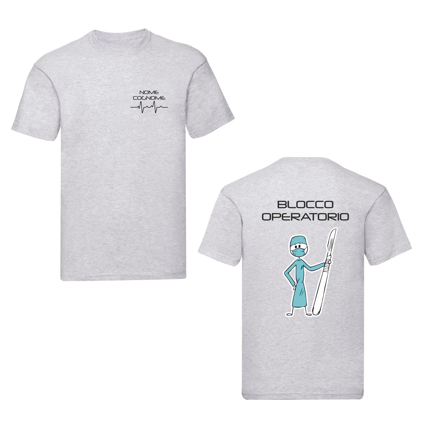 T-Shirt Uomo o Donna Cotone Basic Super vestibilità Top qualità - Sala Operatoria - Personalizzata con Nome