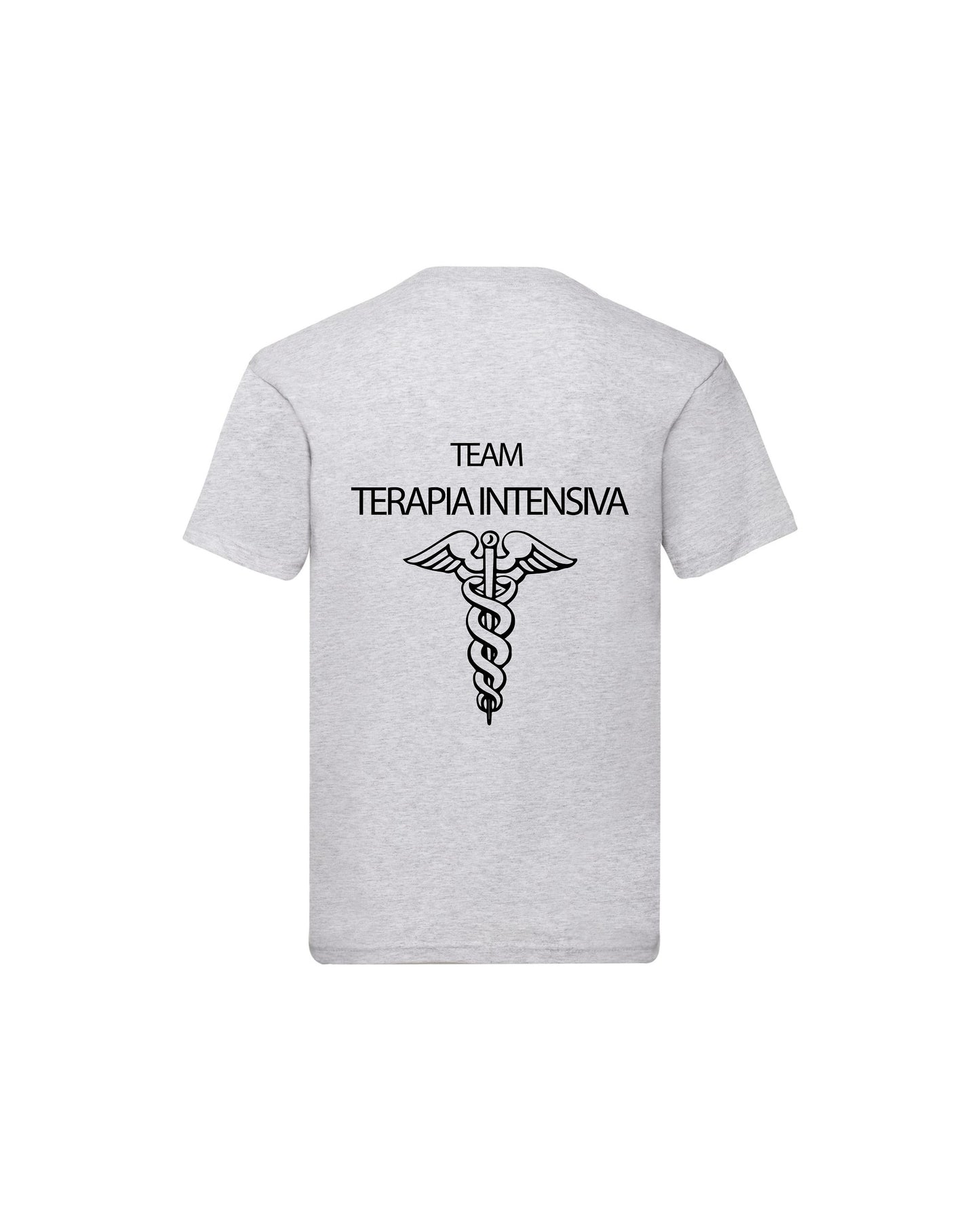 T-Shirt Uomo o Donna Cotone Basic Super vestibilità Top qualità - Team terapia intensiva - Personalizzata con Nome