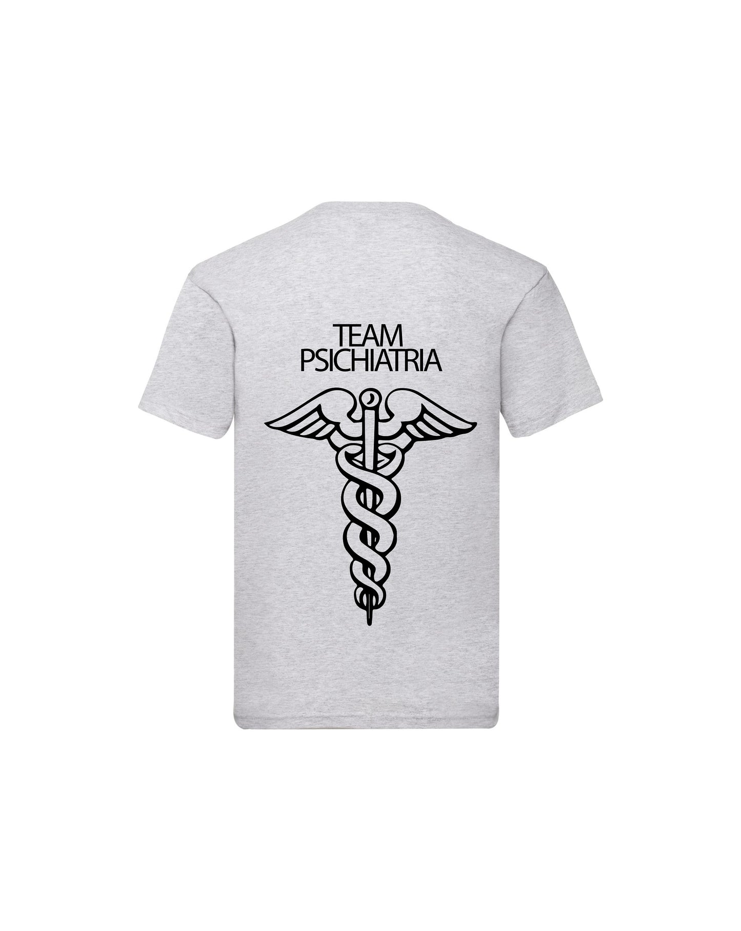 T-Shirt Uomo o Donna Cotone Basic Super vestibilità Top qualità - Team psichiatria - Personalizzata con Nome