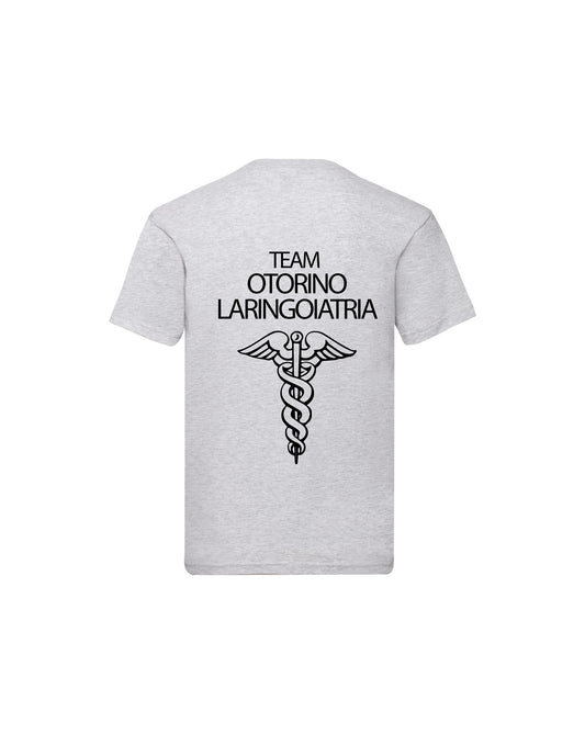 T-Shirt Uomo o Donna Cotone Basic Super vestibilità Top qualità - Team otorinolaringoiatria - Personalizzata con Nome