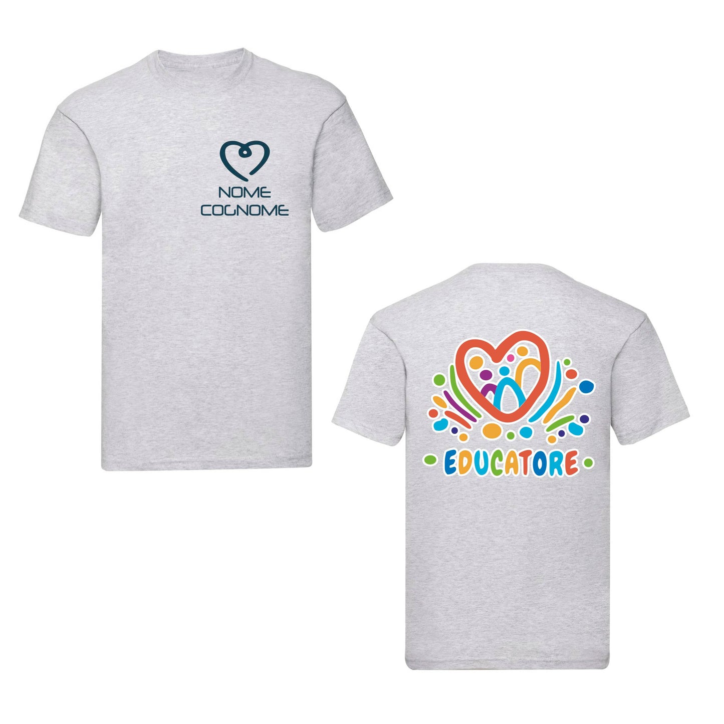 T-Shirt Uomo o Donna Cotone Basic Super vestibilità Top qualità - Educatore - Personalizzata con Nome