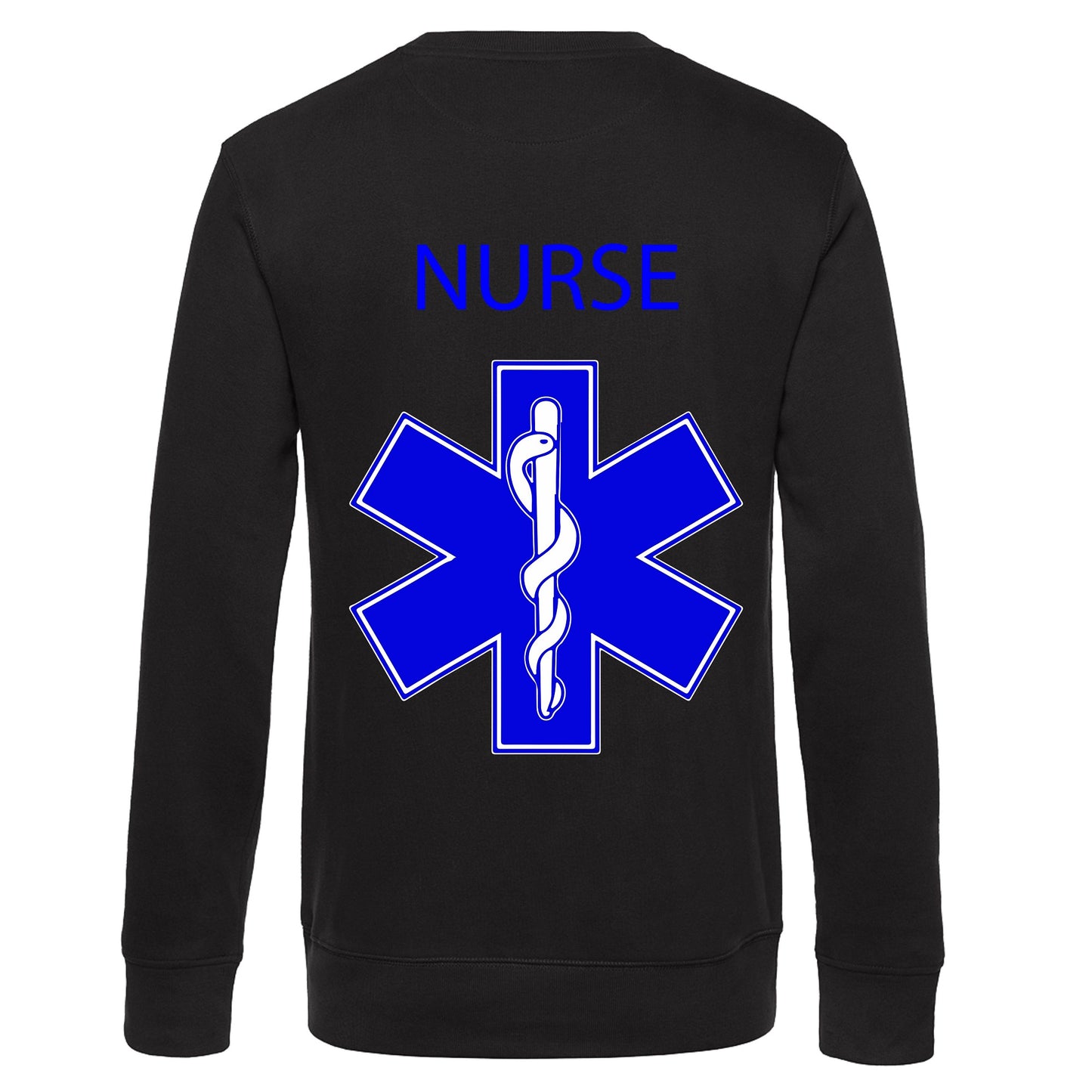 Felpa Girocollo Uomo o Donna Cotone Basic Super vestibilità Top qualità - Ruolo NURSE - Personalizzata con Nome