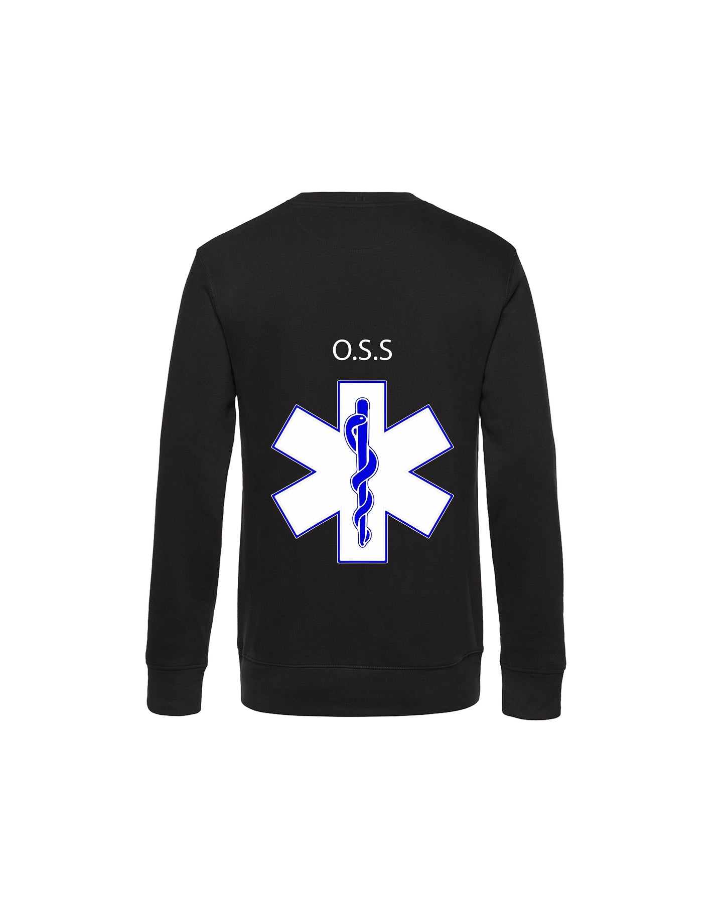 Felpa Girocollo Uomo o Donna Cotone Basic Super vestibilità Top qualità - Ruolo operatore OSS Croce - Personalizzata con Nome