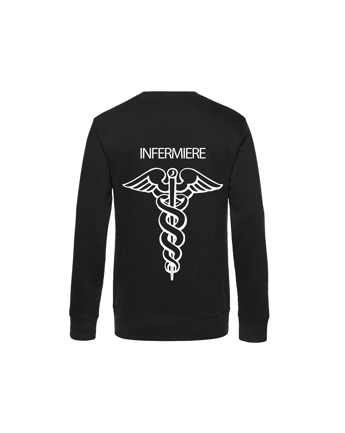 Felpa Girocollo Uomo o Donna Cotone Basic Super vestibilità Top qualità - Ruolo di Infermiere - Personalizzata con Nome