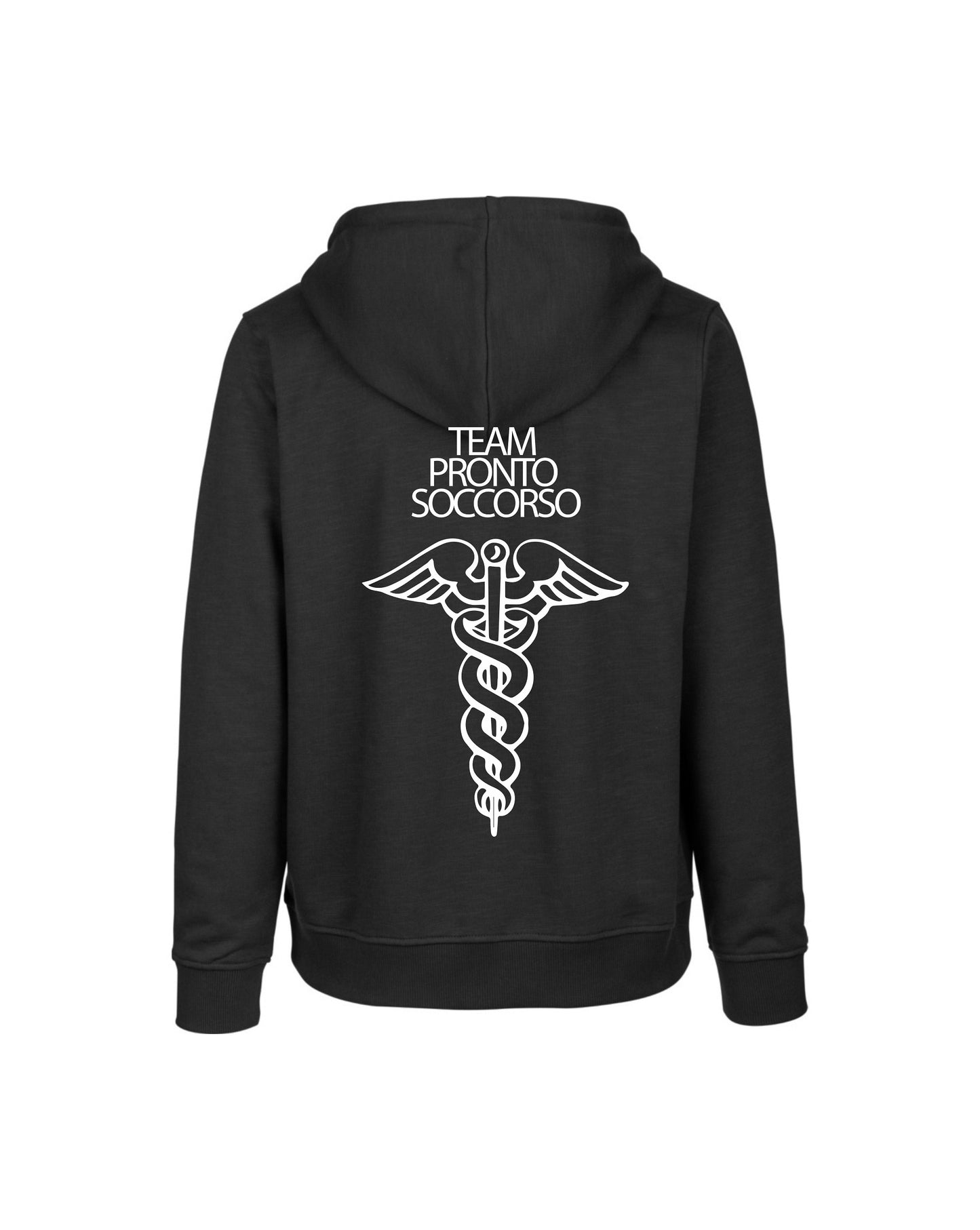 Felpa Cappuccio Uomo o Donna Cotone Basic Super vestibilità Top qualità - Team Pronto Soccorso - Personalizzata con Nome