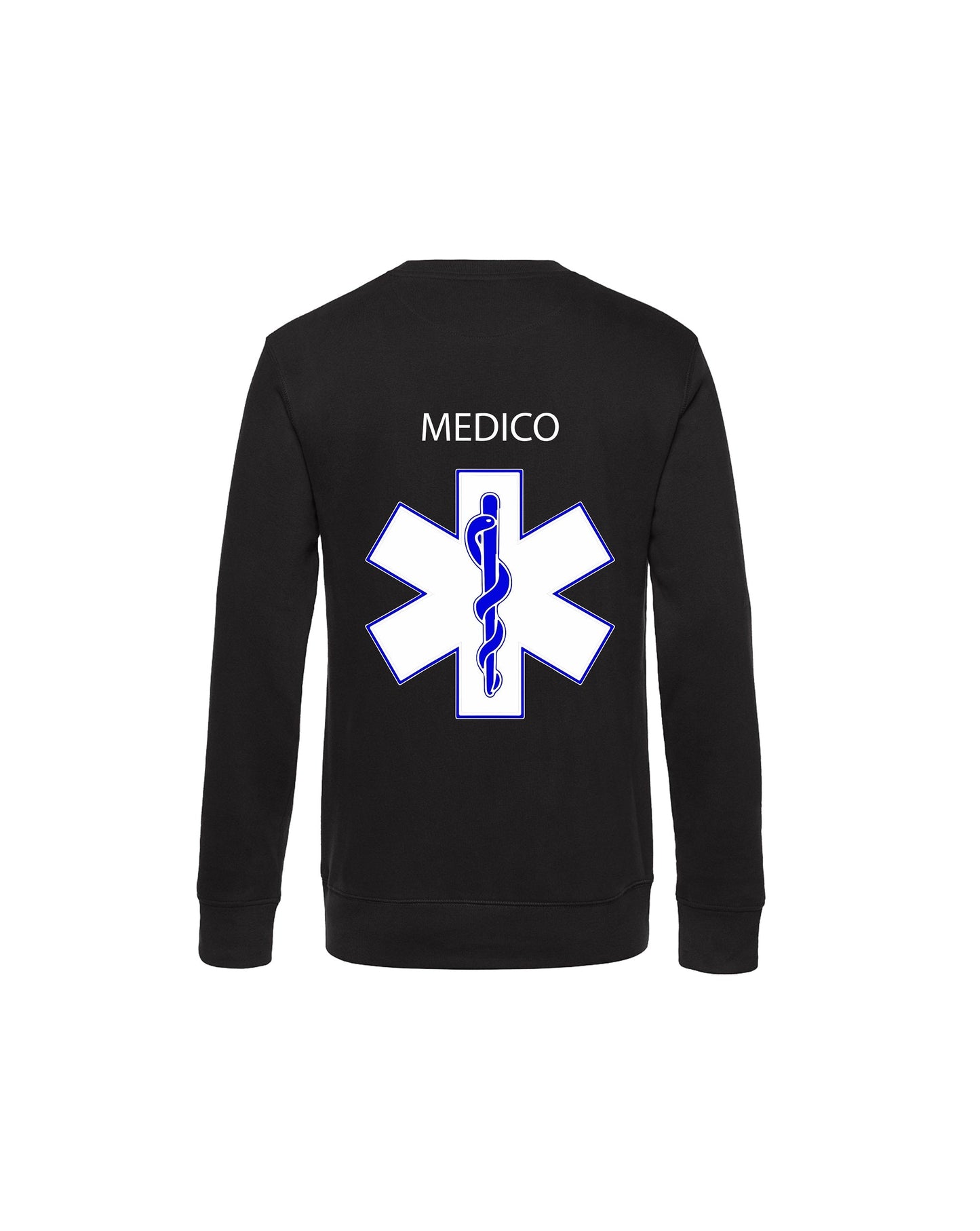 Felpa Girocollo Uomo o Donna Cotone Basic Super vestibilità Top qualità - Ruolo di medico DOCTOR croce - Personalizzata con Nome