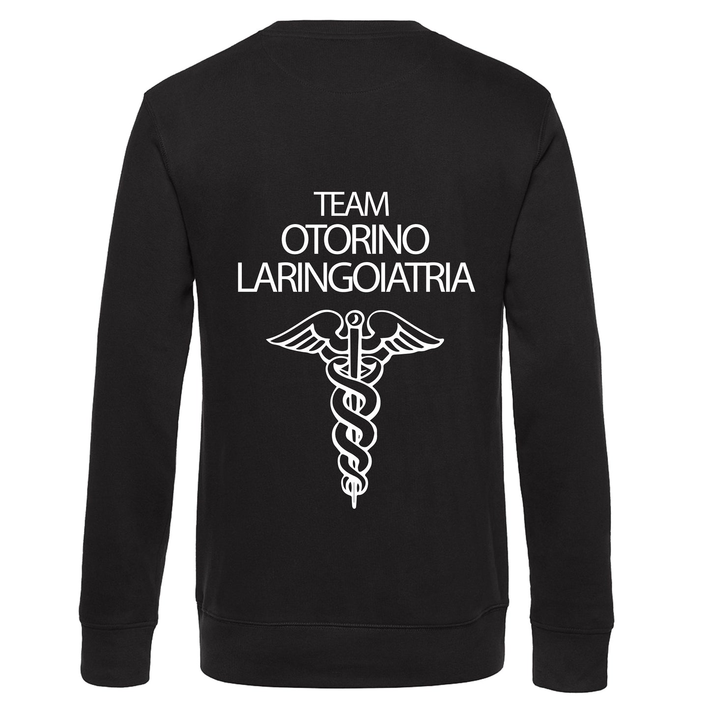 Felpa Girocollo Uomo o Donna Cotone Basic Super vestibilità Top qualità - Team otorinolaringoiatria - Personalizzata con Nome