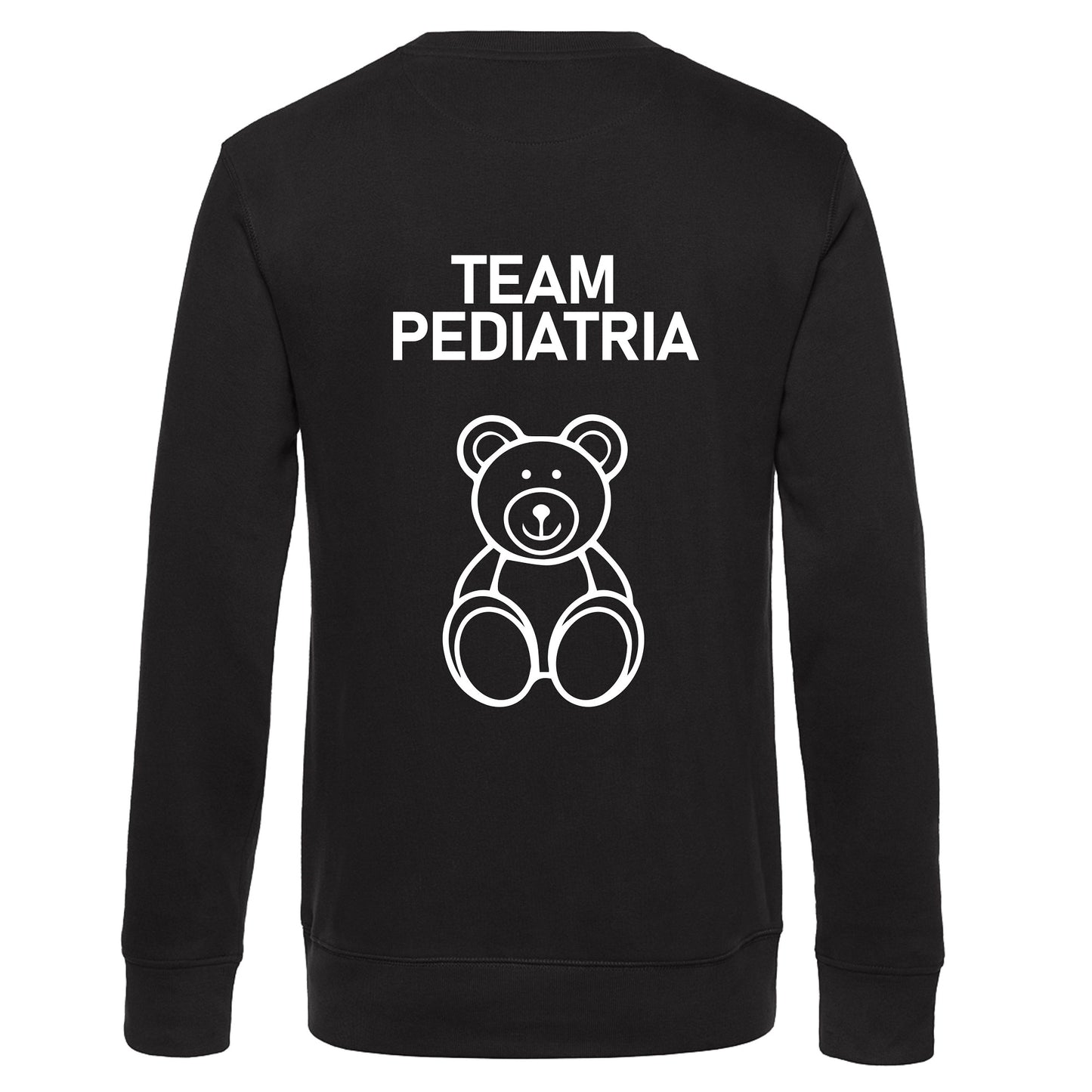 Felpa Girocollo Uomo o Donna Cotone Basic Super vestibilità Top qualità - Team Pediatria - Personalizzata con Nome