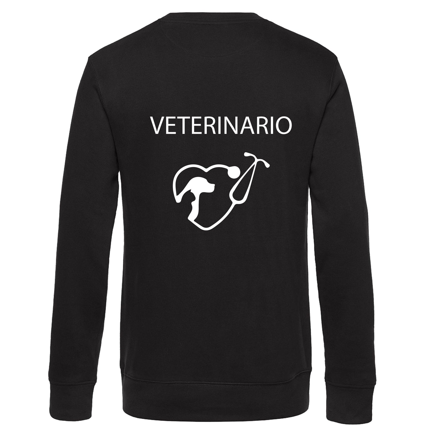 Felpa Girocollo Uomo o Donna Cotone Basic Super vestibilità Top qualità - Ruolo Veterinario - Personalizzata con Nome