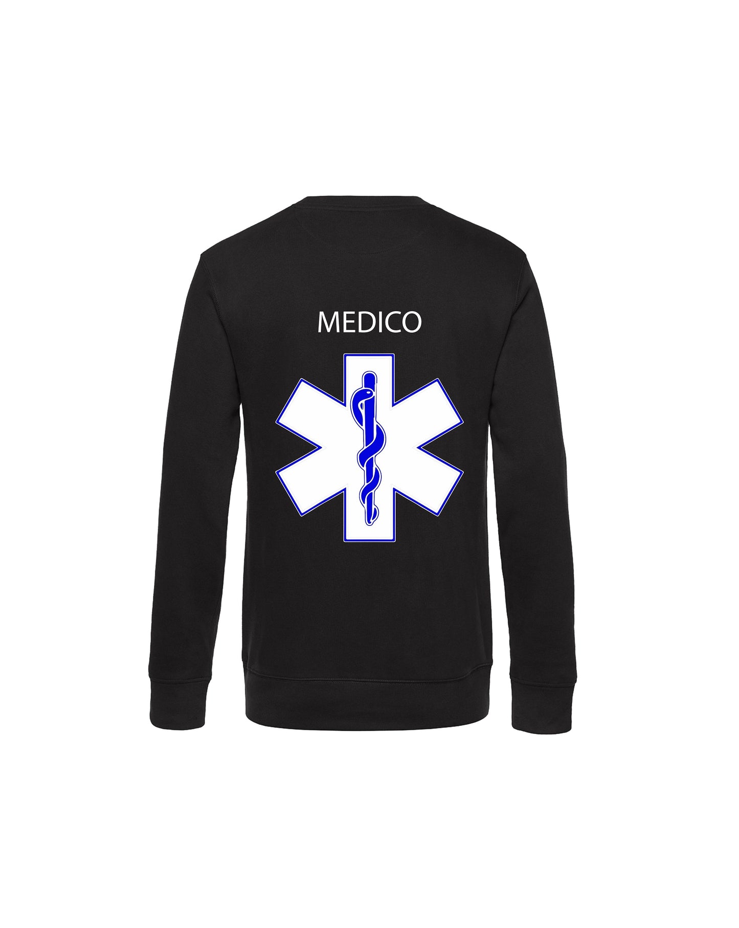 Felpa Girocollo Uomo o Donna Cotone Basic Super vestibilità Top qualità - Ruolo di Medico Croce - Personalizzata con Nome