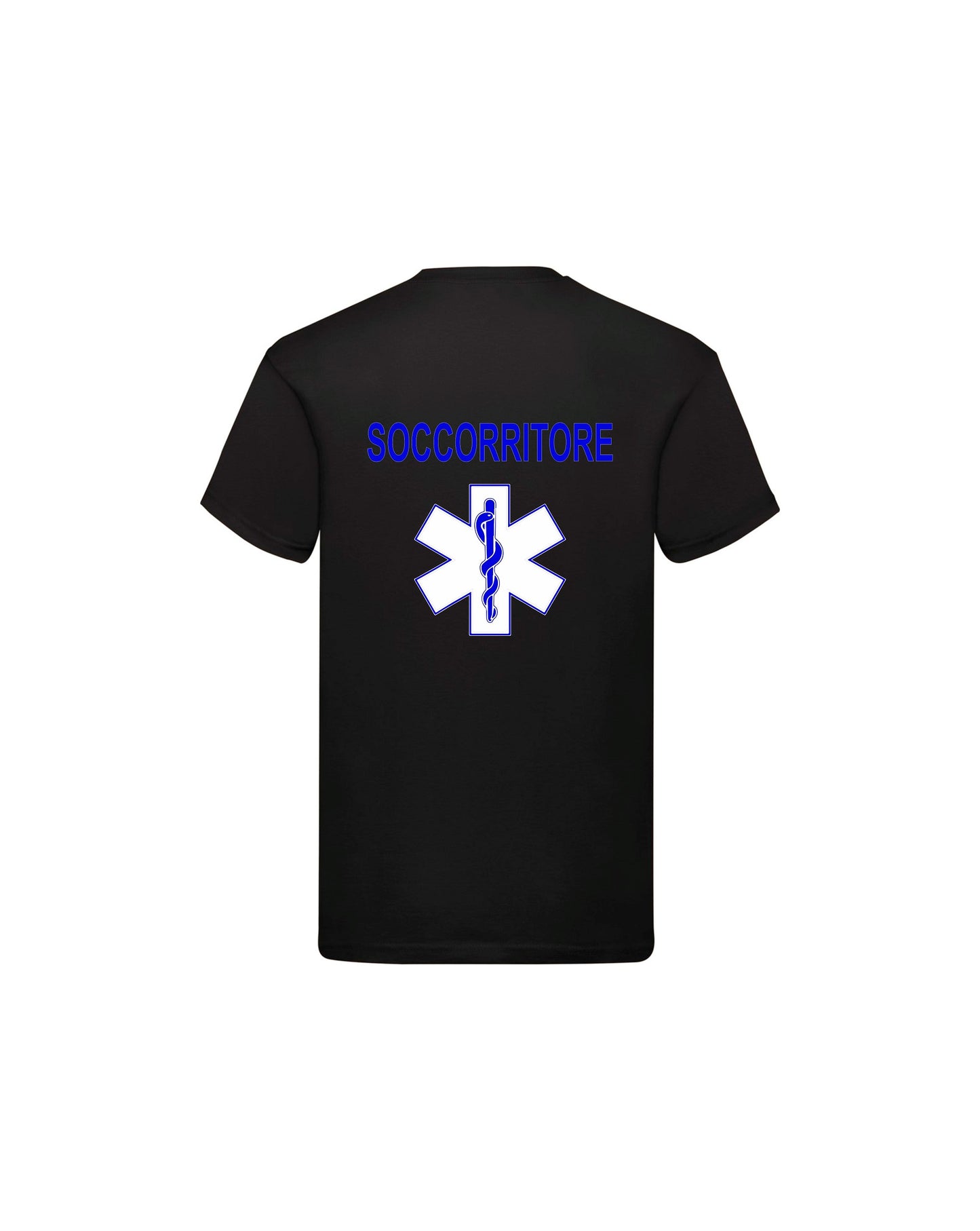 T-Shirt Uomo o Donna Cotone Basic Super vestibilità Top qualità - Ruolo soccorritore Croce Bianca - Personalizzata con Nome