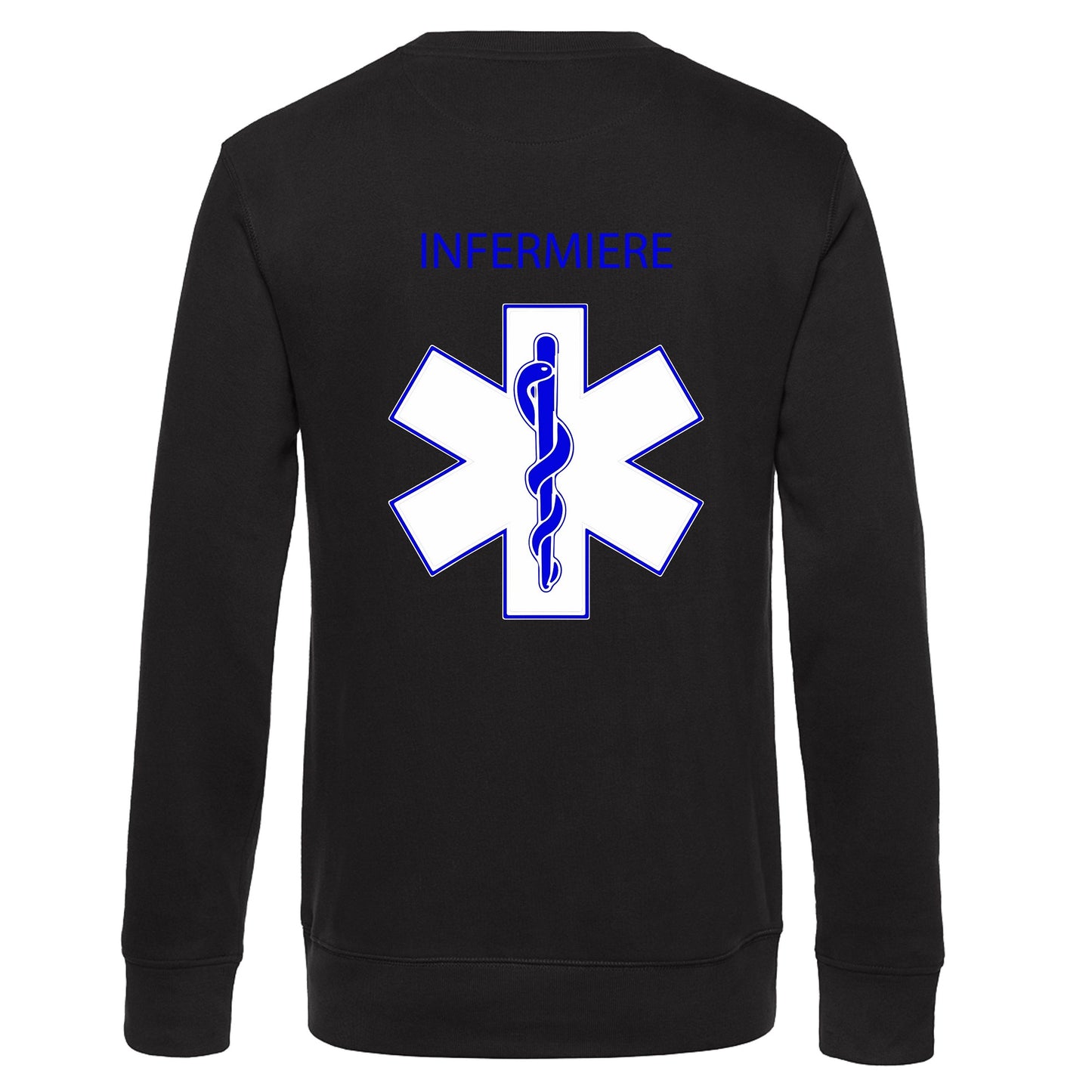 Felpa Girocollo Uomo o Donna Cotone Basic Super vestibilità Top qualità - Ruolo di Infermiere Croce - Personalizzata con Nome