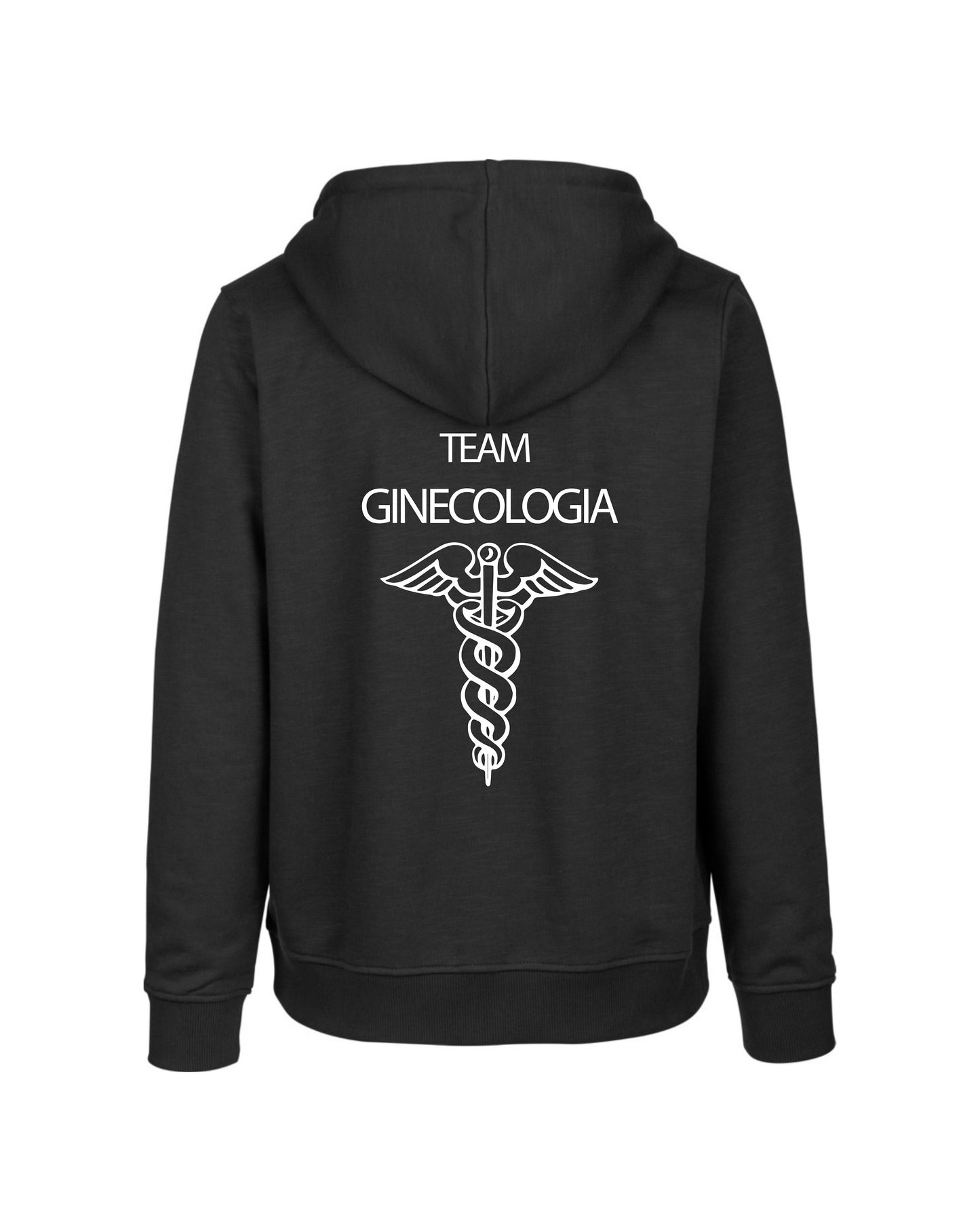 Felpa Cappuccio Uomo o Donna Cotone Basic Super vestibilità Top qualità - Team ginecologia - Personalizzata con Nome
