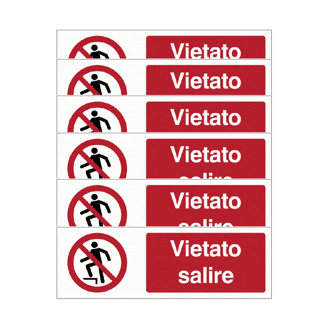 KIT DI 6 ADESIVI UNI - “Vietato salire”- Pittogramma ISO 7010 Con Stampa Diretta U.V. (IDEALE ANCHE PER ESTERNO)