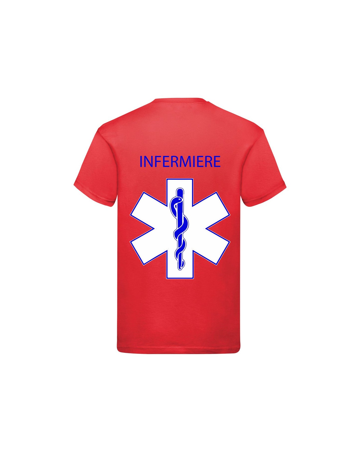 T-Shirt Uomo o Donna Cotone Basic Super vestibilità Top qualità - Ruolo di Infermiere Croce - Personalizzata con Nome