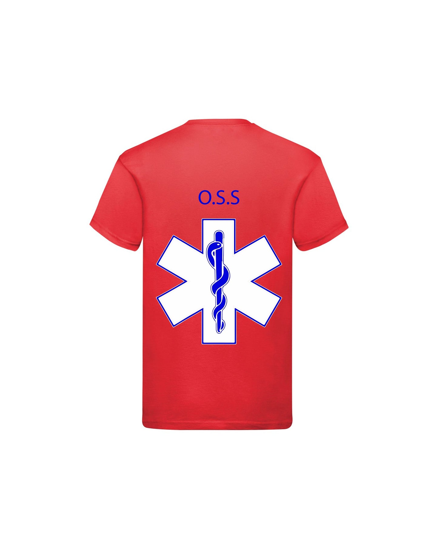 T-Shirt Uomo o Donna Cotone Basic Super vestibilità Top qualità - Ruolo operatore OSS Croce - Personalizzata con Nome