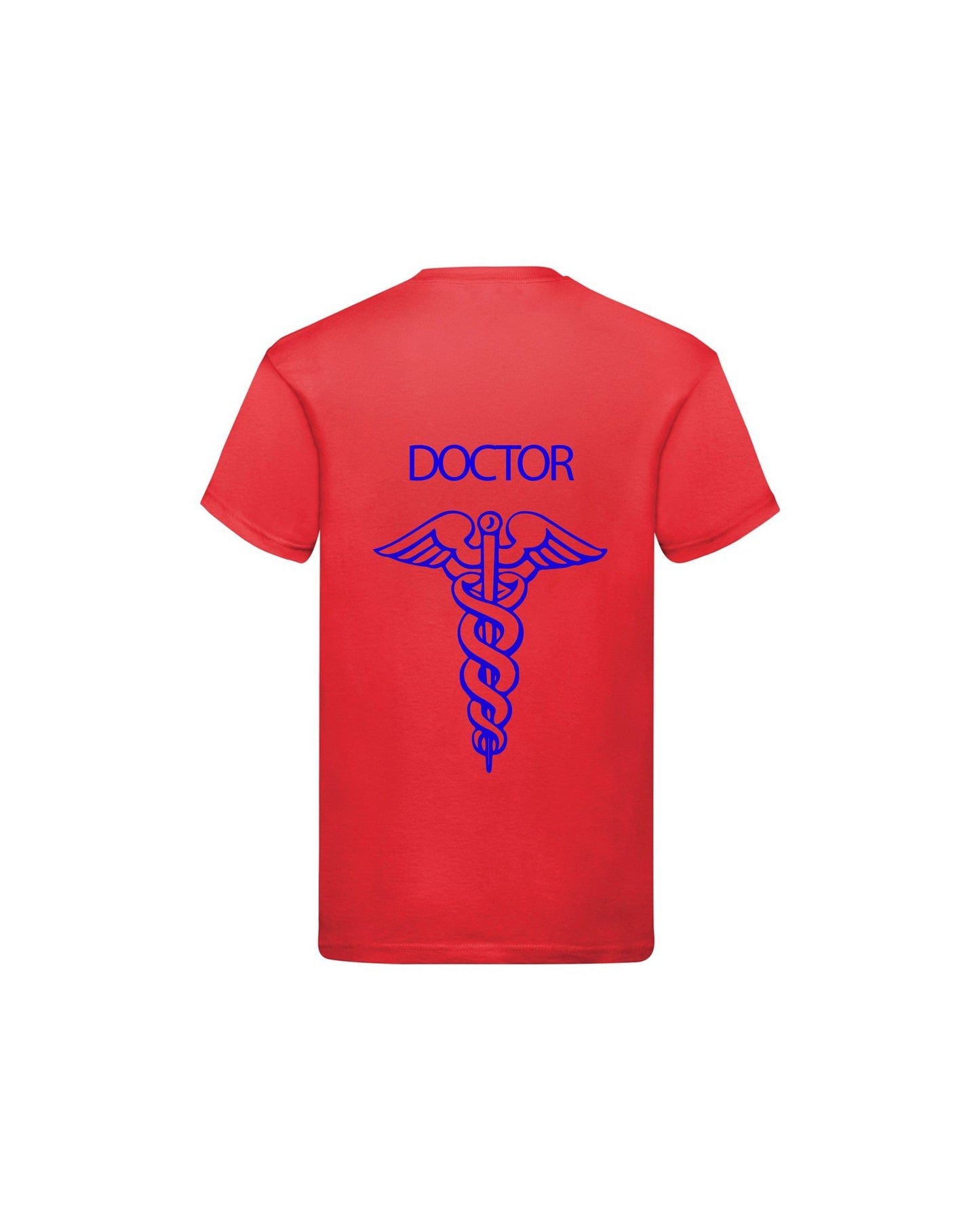 T-Shirt Uomo o Donna Cotone Basic Super vestibilità Top qualità - Ruolo di medico DOCTOR croce - Personalizzata con Nome