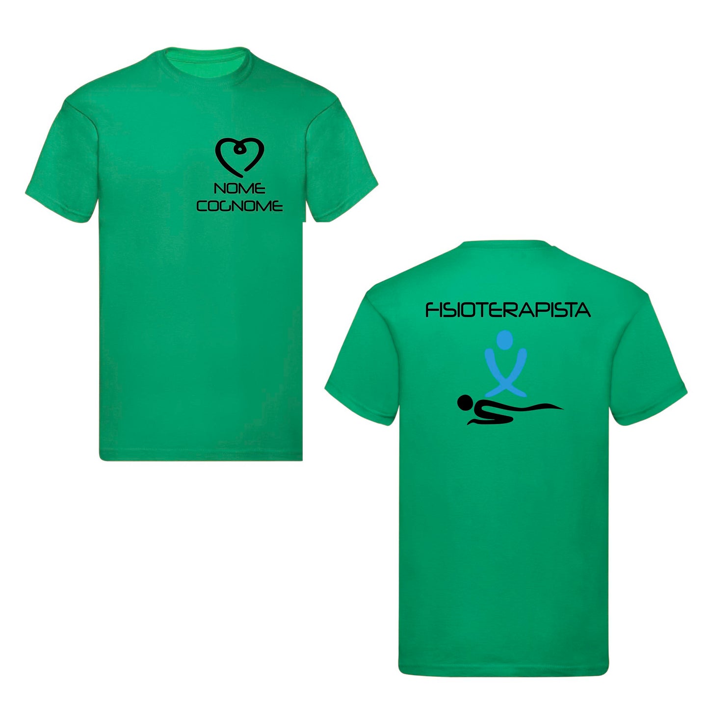 T-Shirt Uomo o Donna Cotone Basic Super vestibilità Top qualità - Fisioterapista - Personalizzata con Nome