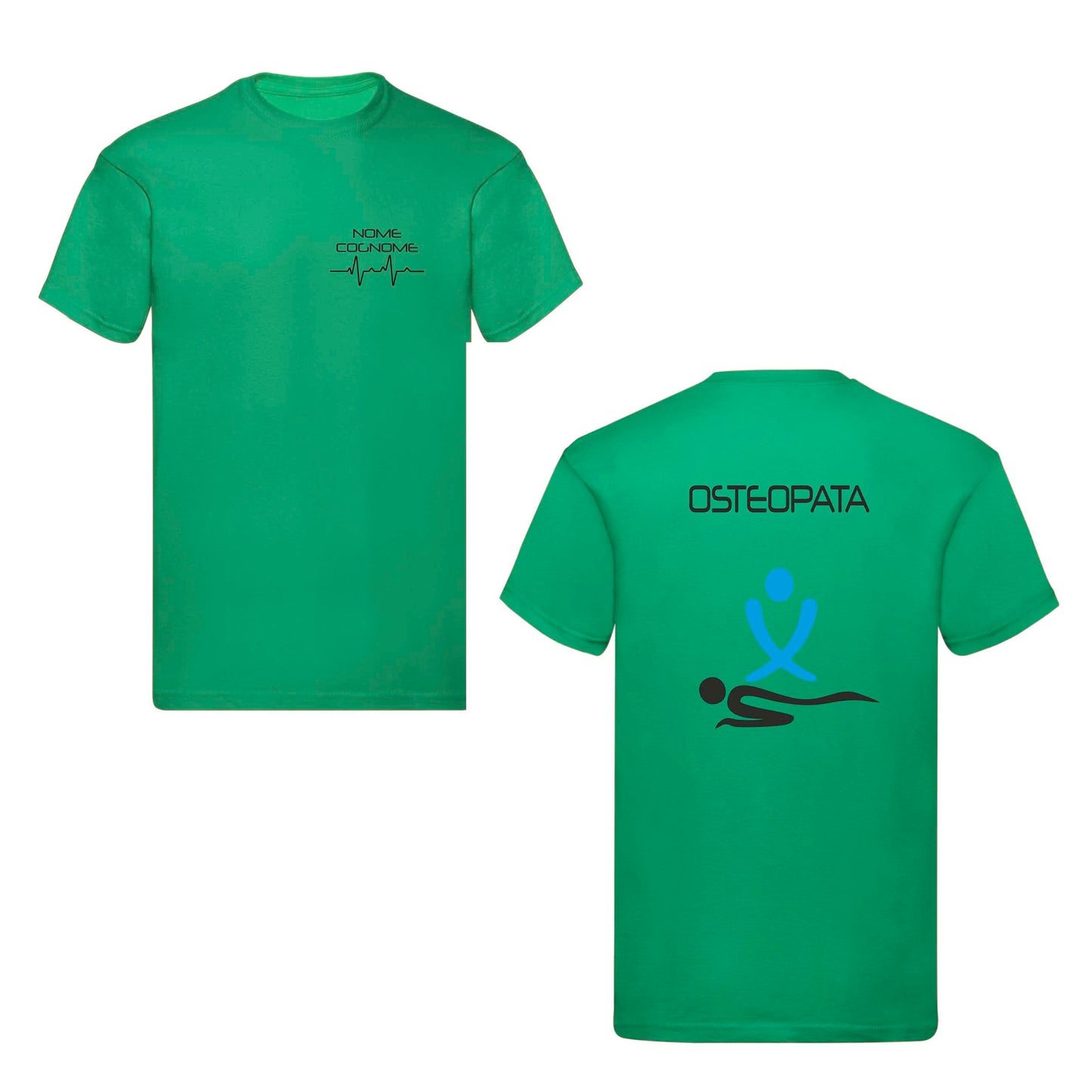 T-Shirt Uomo o Donna Cotone Basic Super vestibilità Top qualità - Osteopata - Personalizzata con Nome