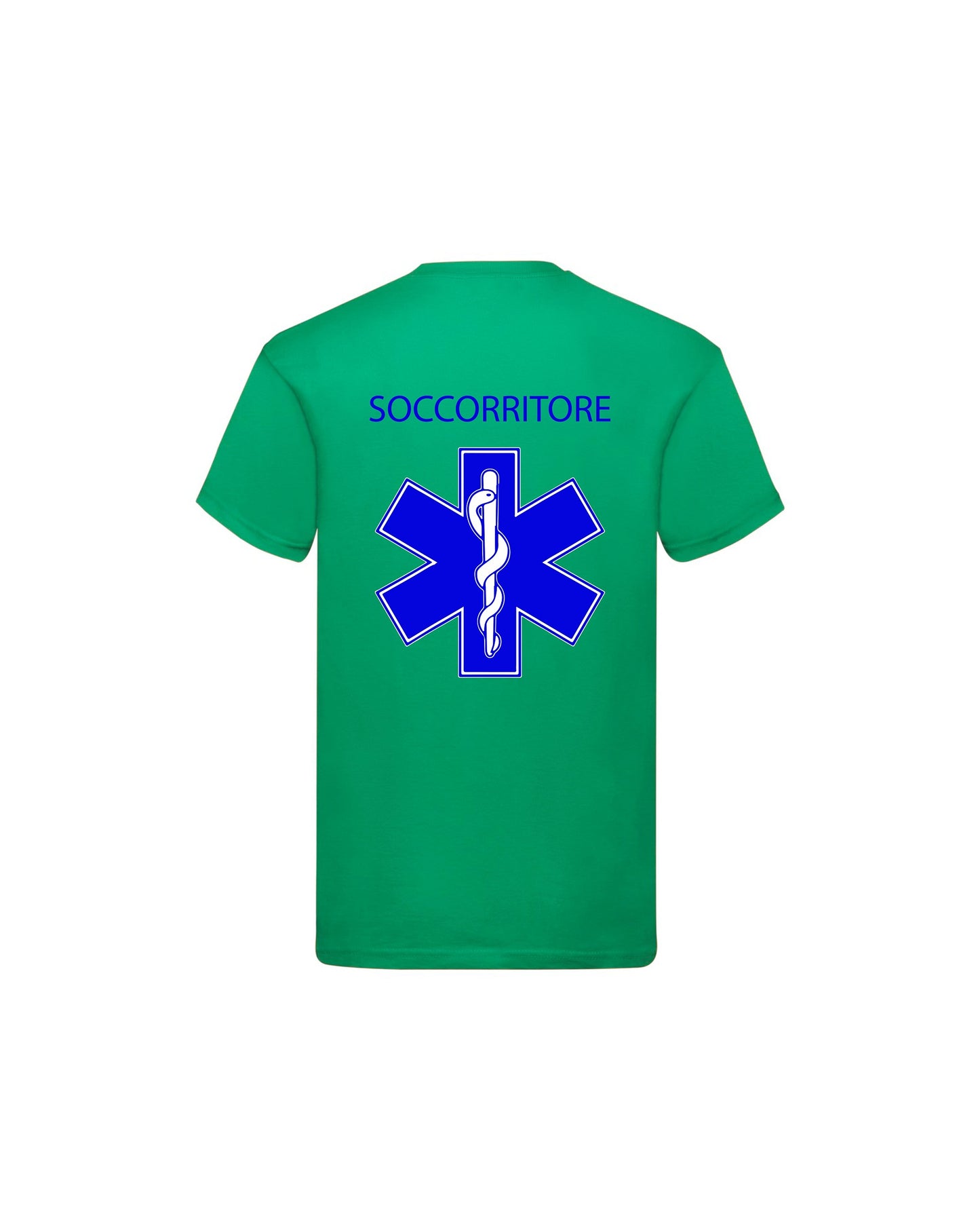 T-Shirt Uomo o Donna Cotone Basic Super vestibilità Top qualità - Ruolo soccorritore Croce Blu - Personalizzata con Nome