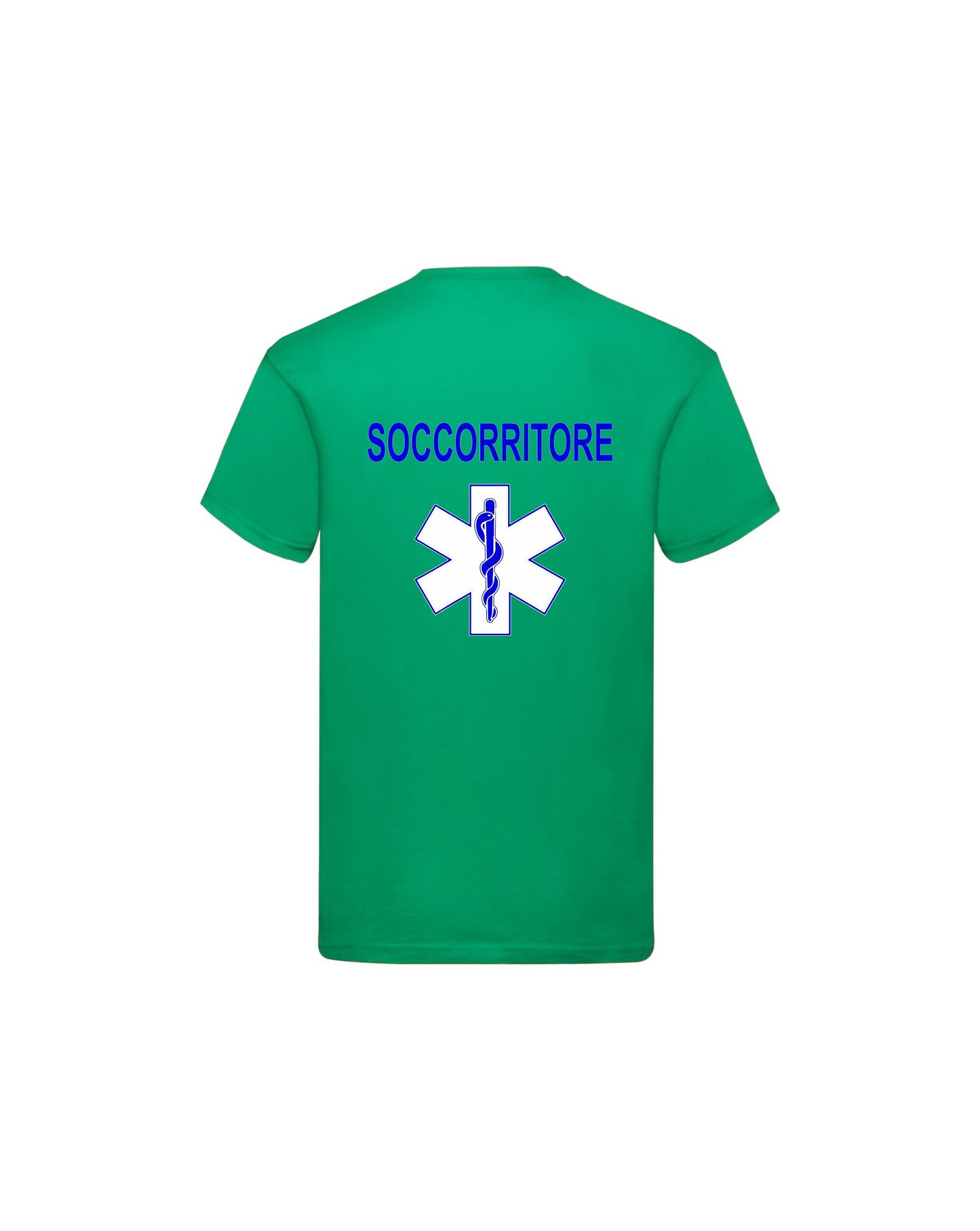 T-Shirt Uomo o Donna Cotone Basic Super vestibilità Top qualità - Ruolo soccorritore Croce Bianca - Personalizzata con Nome