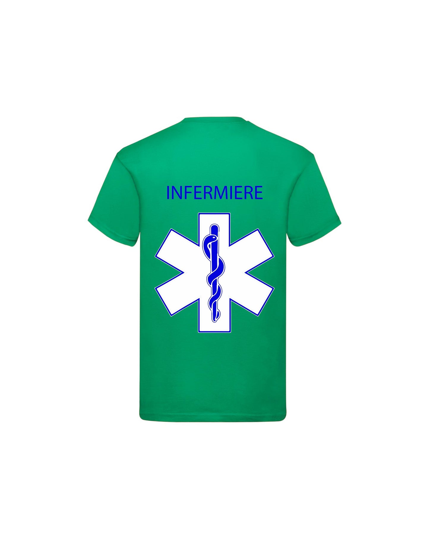 T-Shirt Uomo o Donna Cotone Basic Super vestibilità Top qualità - Ruolo di Infermiere Croce - Personalizzata con Nome