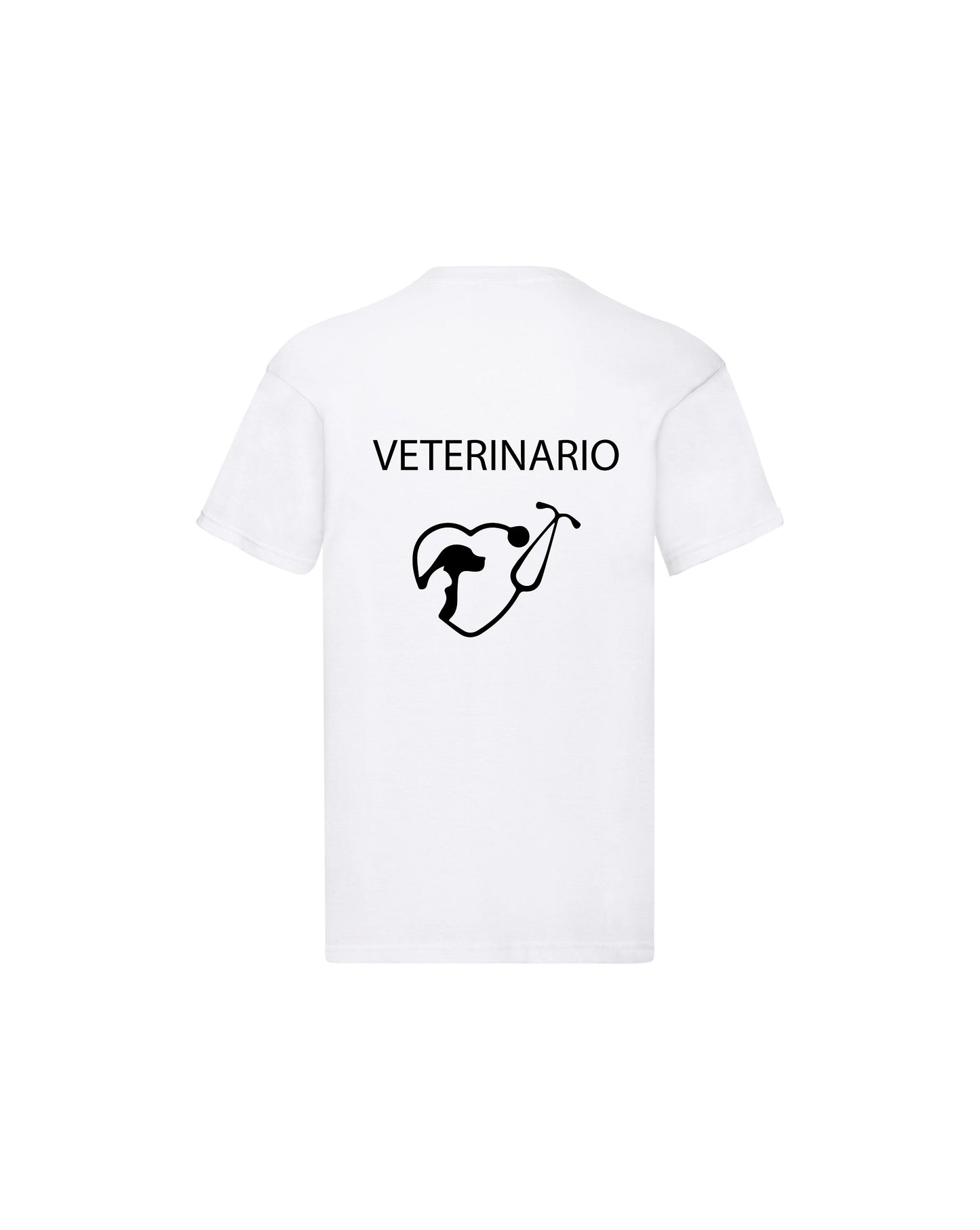 T-Shirt Uomo o Donna Cotone Basic Super vestibilità Top qualità - Ruolo Veterinario - Personalizzata con Nome