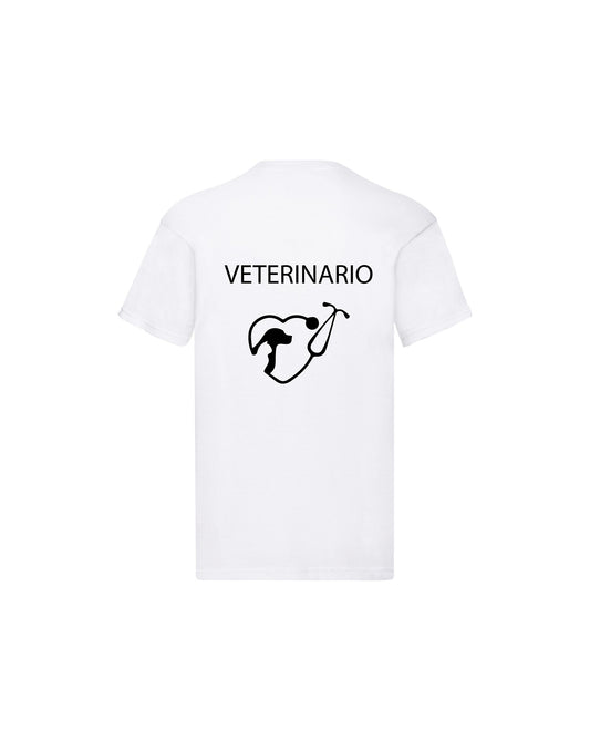 T-Shirt Uomo o Donna Cotone Basic Super vestibilità Top qualità - Ruolo Veterinario - Personalizzata con Nome