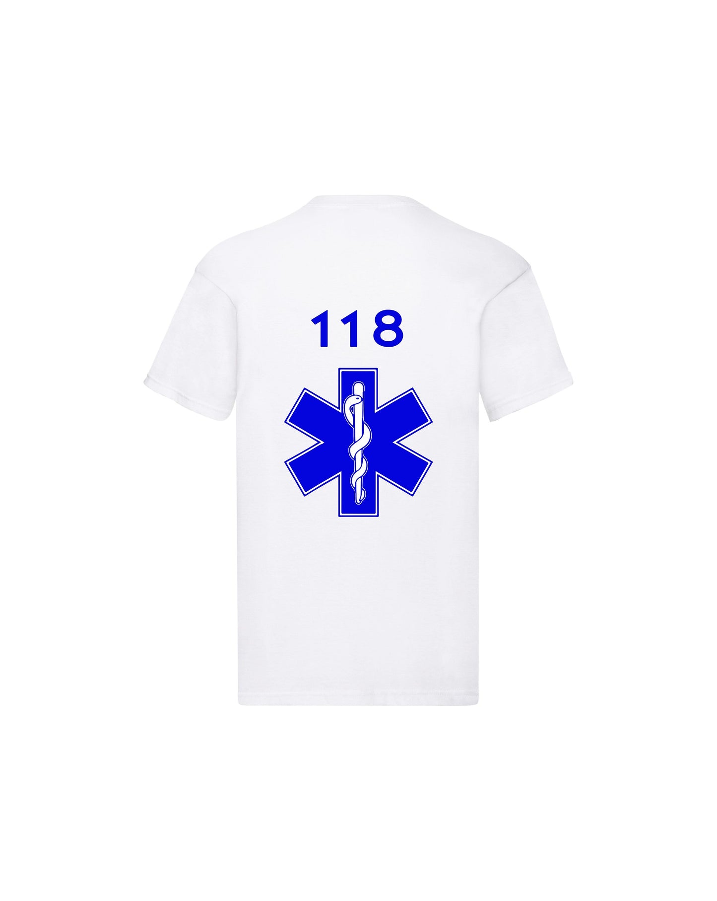 T-Shirt Uomo o Donna Cotone Basic Super vestibilità Top qualità - Ruolo soccorritore 118 - Personalizzata con Nome