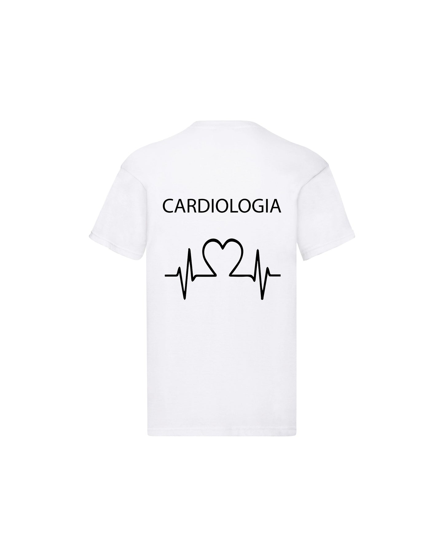 T-Shirt Uomo o Donna Cotone Basic Super vestibilità Top qualità - Cardiologia - Personalizzata con Nome