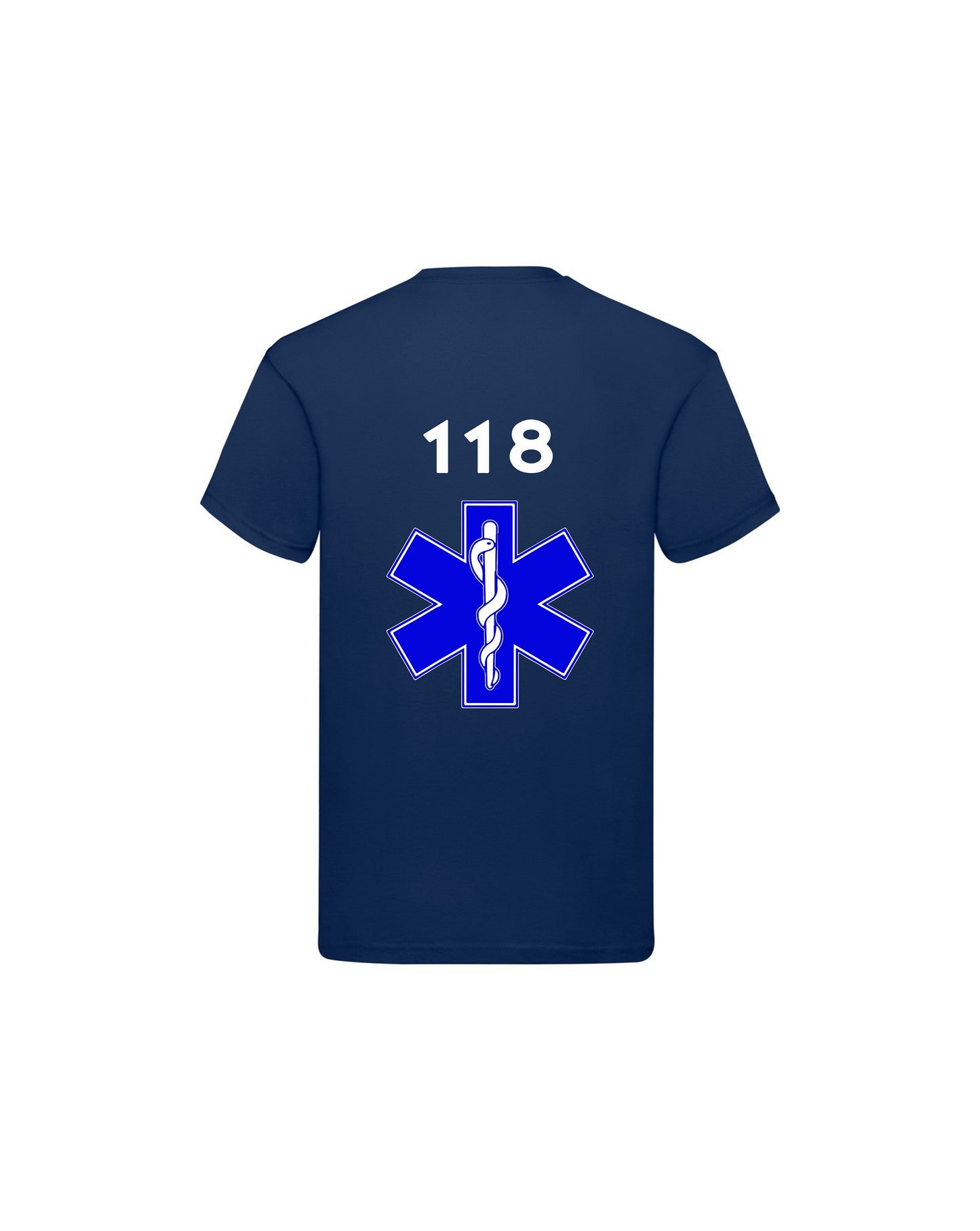 T-Shirt Uomo o Donna Cotone Basic Super vestibilità Top qualità - Ruolo soccorritore 118 - Personalizzata con Nome