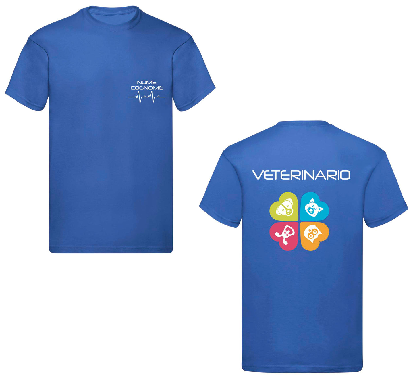 T-Shirt Uomo o Donna Cotone Basic Super vestibilità Top qualità - Veterinario - Personalizzata con Nome