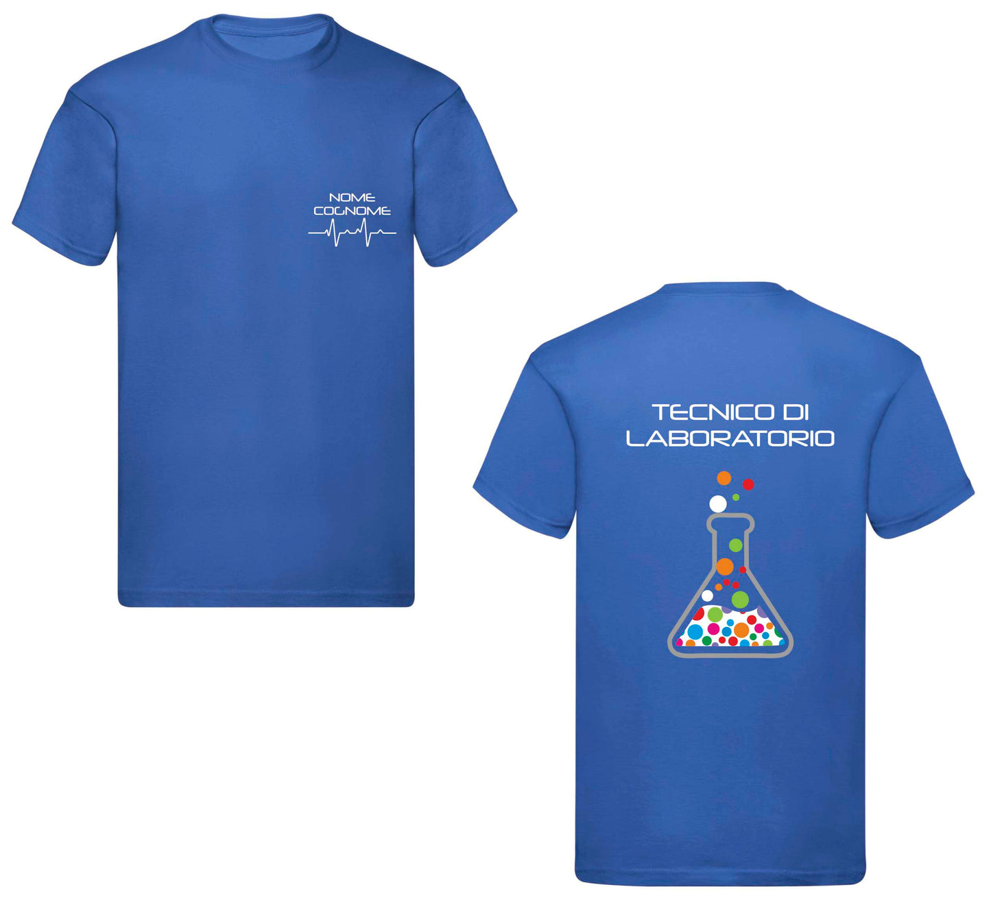 T-Shirt Uomo o Donna Cotone Basic Super vestibilità Top qualità - Tecnico Di Laboratorio - Personalizzata con Nome