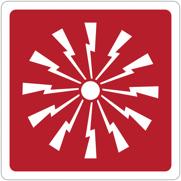 Cartelli antincendio - Allarme antincendio - con pittogramma e testo - CARTELLO SEGNALETICO QUADRATO ISO 7010 - Rischio di schiacciamento, rulli dentati - Adesivo Extra Resistente, Pannello in Forex, Pannello In Alluminio