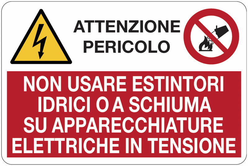 Attenzione pericolo- CARTELLO SEGNALETICO ISO 7010 in Adesivo Resistente, Pannello in Forex, Pannello In Alluminio o in Plexiglas