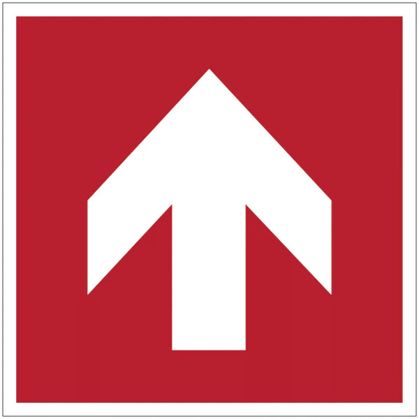 Cartelli antincendio - Freccia Antincendio Diritta - con pittogramma e testo - CARTELLO SEGNALETICO QUADRATO ISO 7010 - Rischio di schiacciamento, rulli dentati - Adesivo Extra Resistente, Pannello in Forex, Pannello In Alluminio