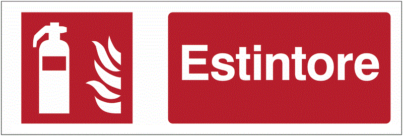 Estintore - CARTELLO SEGNALETICO UNI 7010 in Adesivo Resistente, Pannello in Forex, Pannello In Alluminio o in Plexiglas