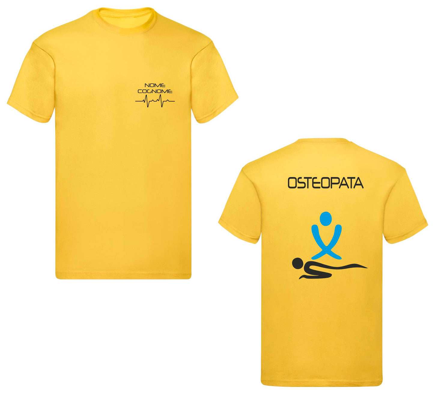 T-Shirt Uomo o Donna Cotone Basic Super vestibilità Top qualità - Osteopata - Personalizzata con Nome