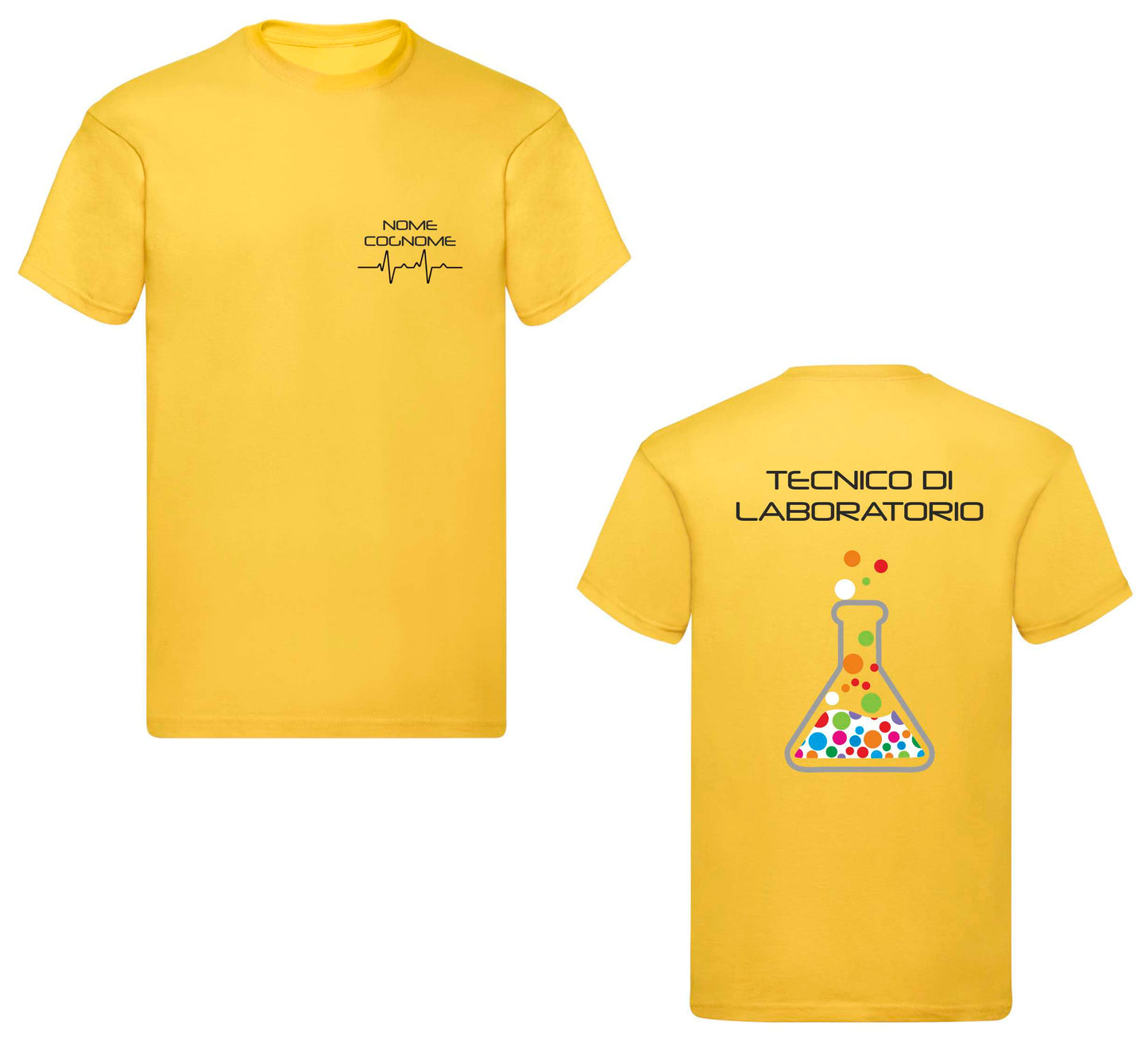 T-Shirt Uomo o Donna Cotone Basic Super vestibilità Top qualità - Tecnico Di Laboratorio - Personalizzata con Nome