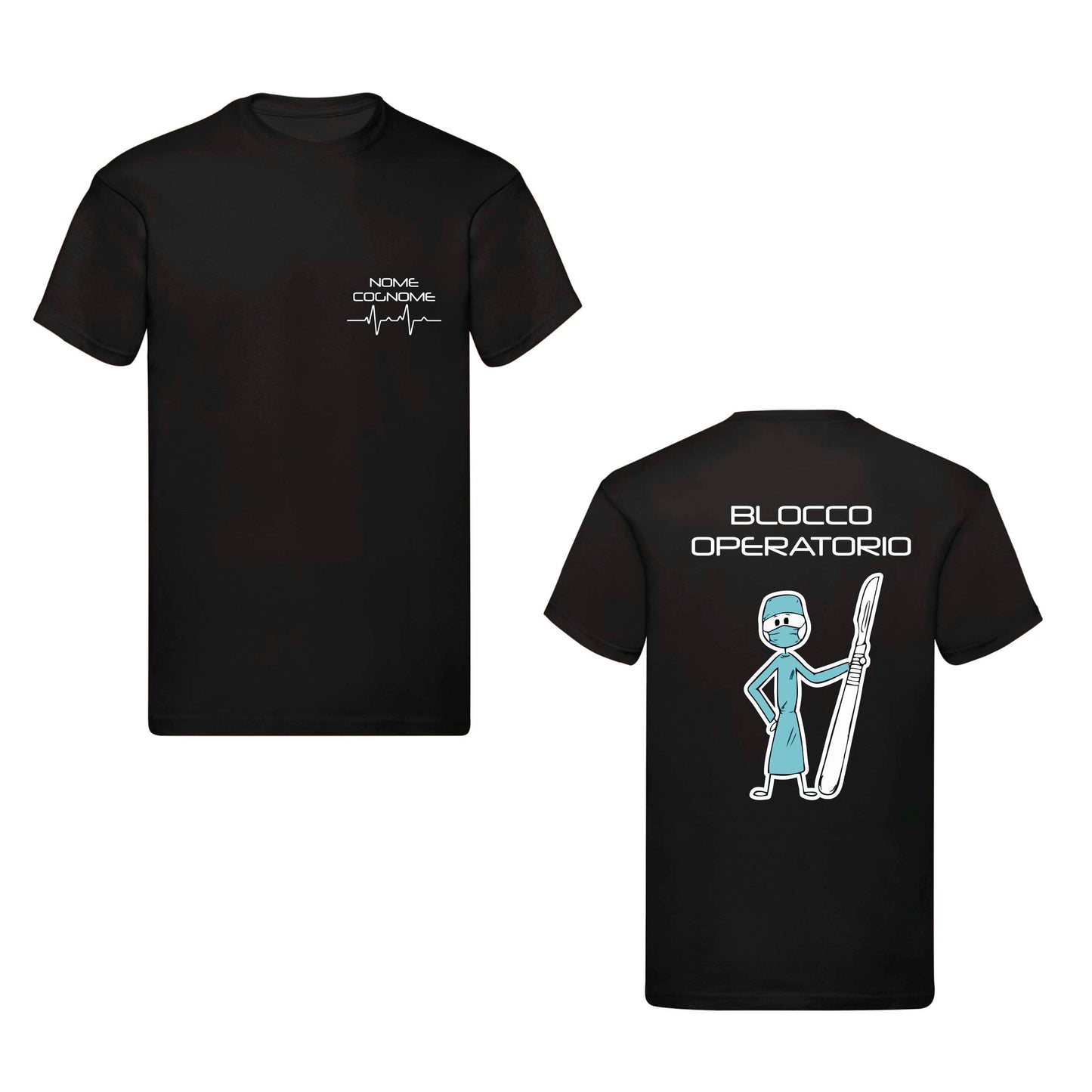 T-Shirt Uomo o Donna Cotone Basic Super vestibilità Top qualità - Sala Operatoria - Personalizzata con Nome