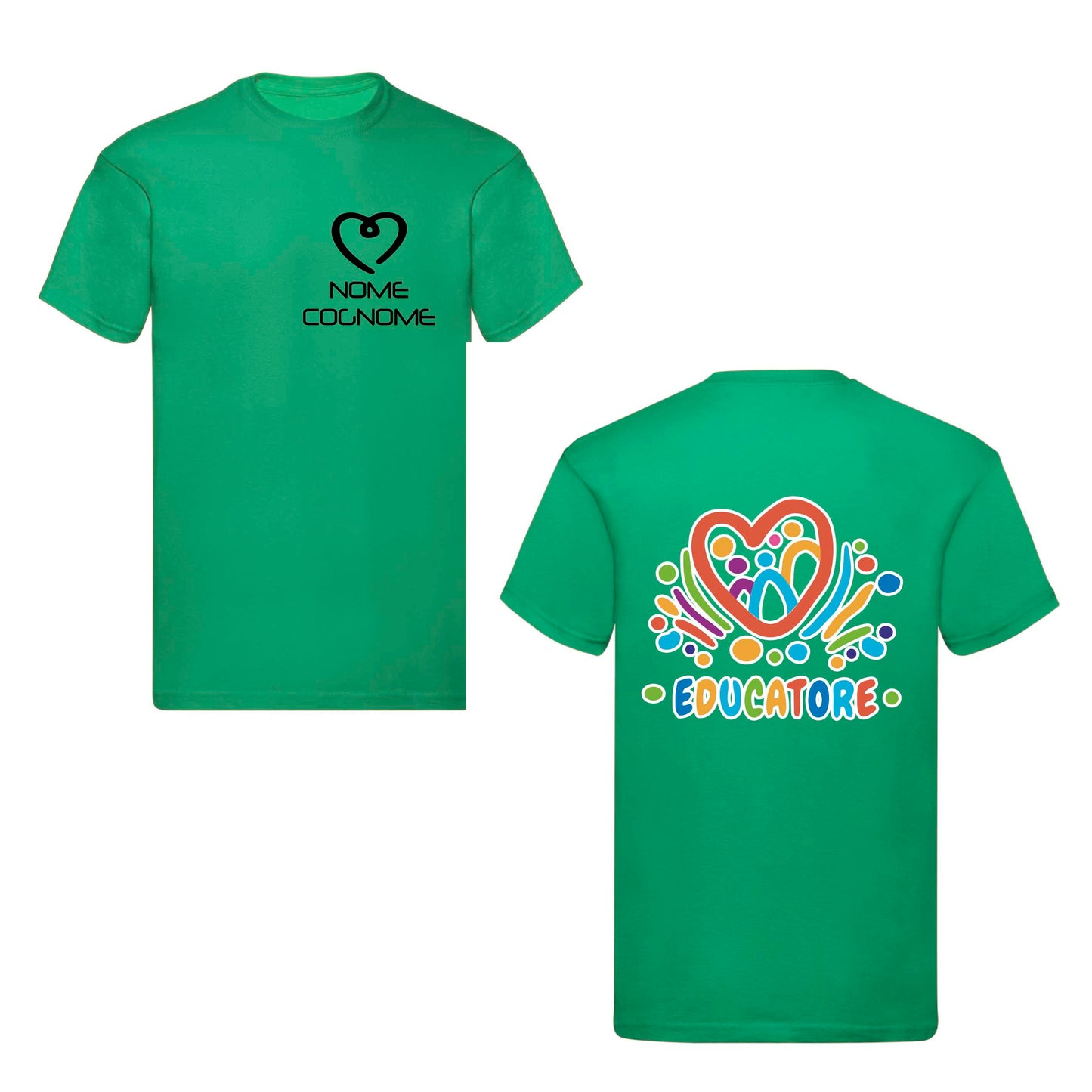 T-Shirt Uomo o Donna Cotone Basic Super vestibilità Top qualità - Educatore - Personalizzata con Nome