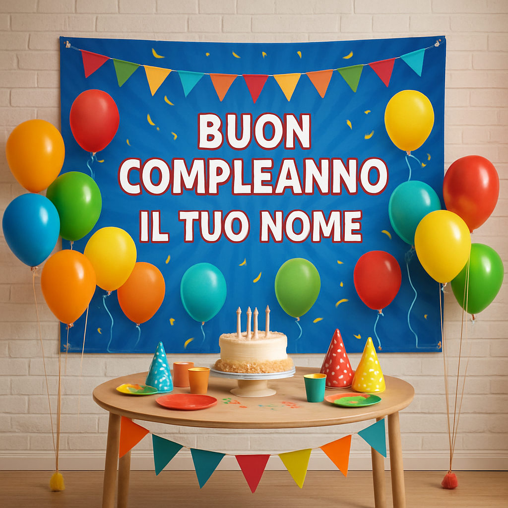 GLOBAL STRISCIONE FONDALE COMPLEANNO - Alvin e i Chipmunks mod 2 - STRISCIONE PERSONALIZZATO IN CARTA O IN BANNER PVC ANCHE DA ESTERNO GARANZIA 5 ANNI - 01 ambientata