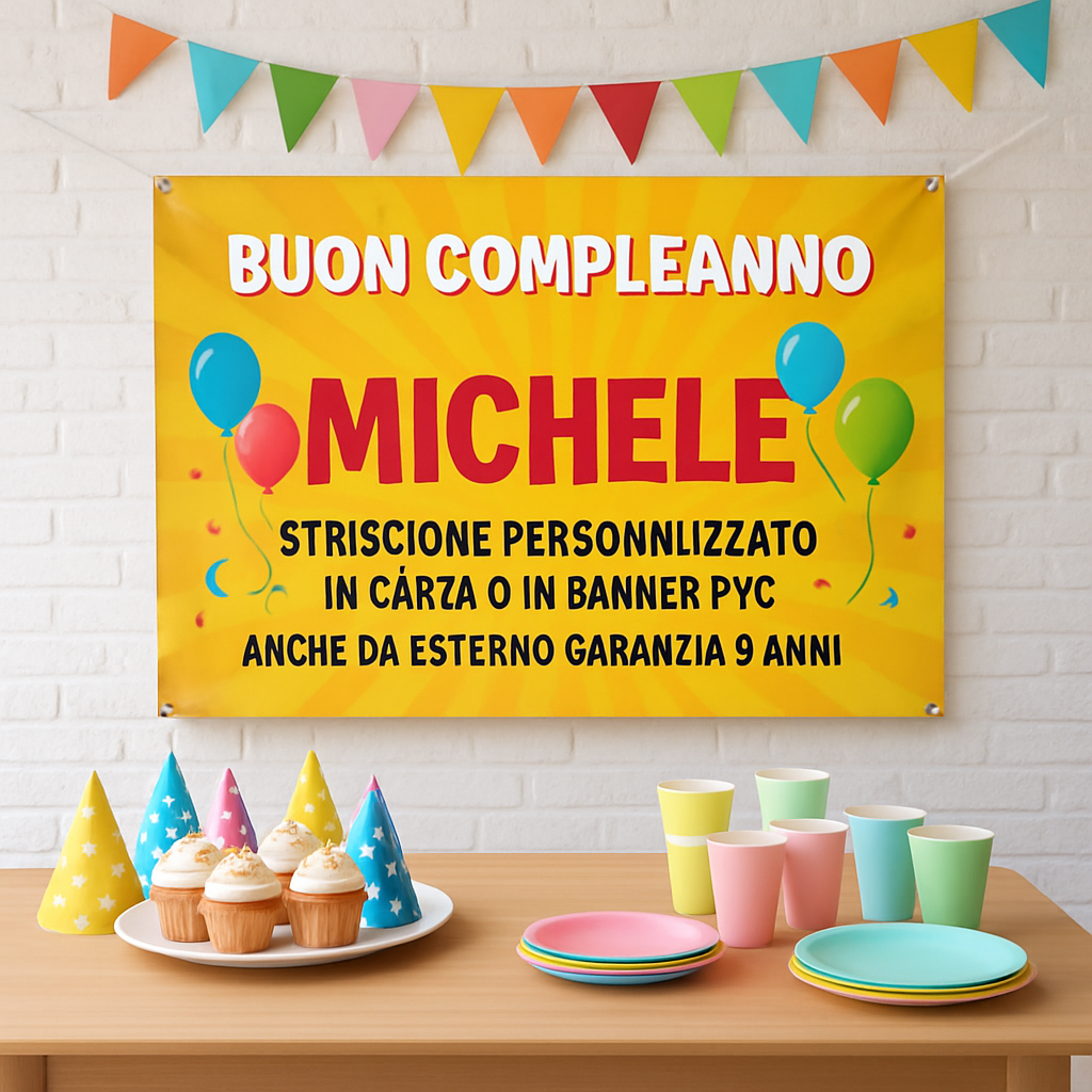 GLOBAL STRISCIONE FONDALE COMPLEANNO - Alvin Superstar - STRISCIONE PERSONALIZZATO IN CARTA O IN BANNER PVC ANCHE DA ESTERNO GARANZIA 5 ANNI - 01 ambientata
