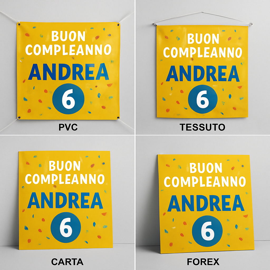 BANNER STRISCIONE compleanno - Masha e Orso Roton - CON NOME ed età bimbo/a - 03 materiali