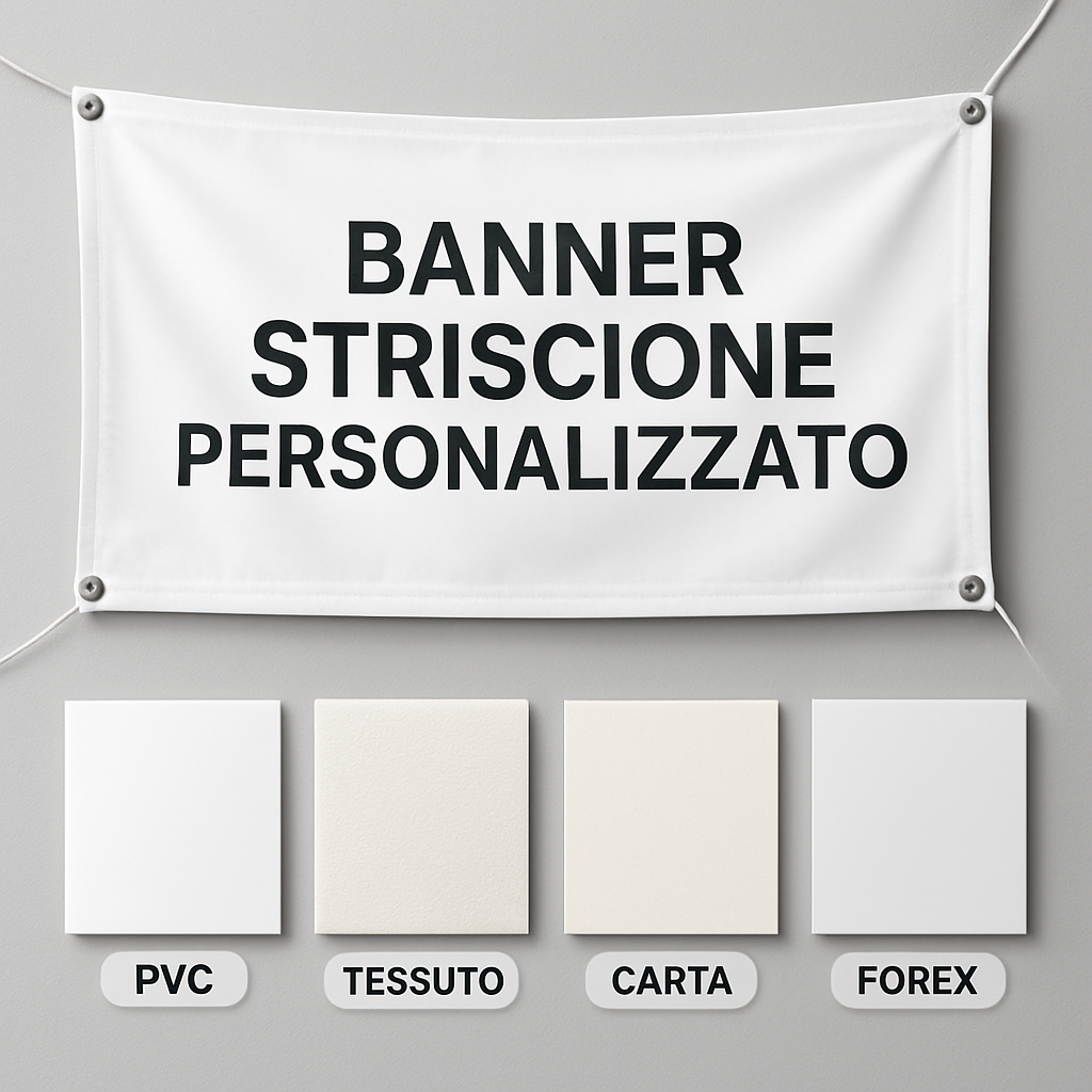 BANNER STRISCIONE PERSONALIZZATO - 03 materiali