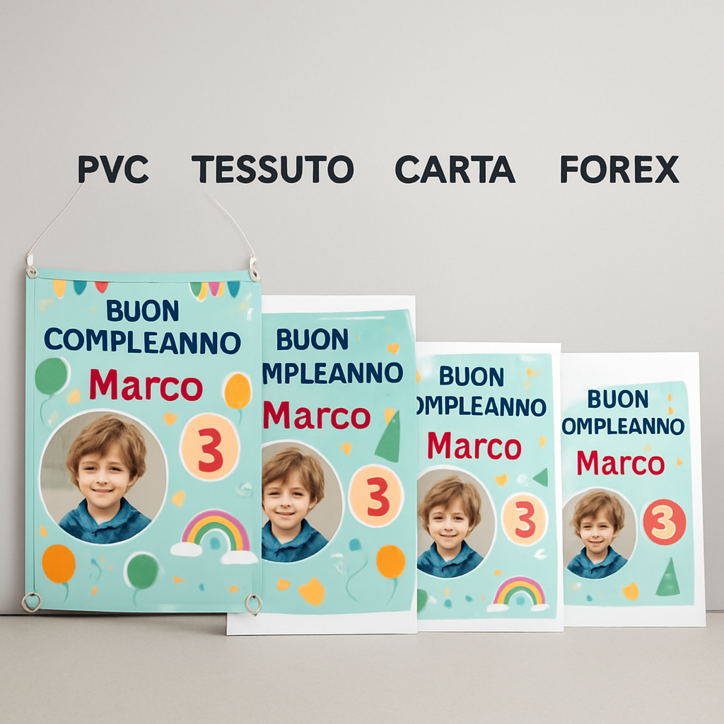 BANNER STRISCIONE compleanno - LEGO - CON FOTO NOME E NUMERO bimbo bambino - 03 materiali