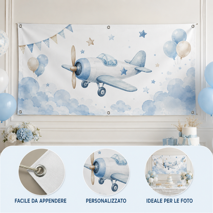 Banner battesimo Aeroplanino personalizzato - 04 benefici utilizzo