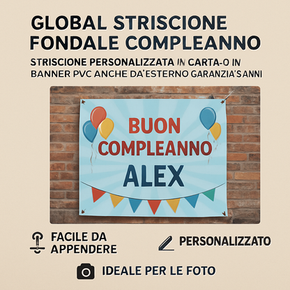 GLOBAL STRISCIONE FONDALE COMPLEANNO - Alvin e i Chipmunks - STRISCIONE PERSONALIZZATO IN CARTA O IN BANNER PVC ANCHE DA ESTERNO GARANZIA 5 ANNI - 04 benefici utilizzo