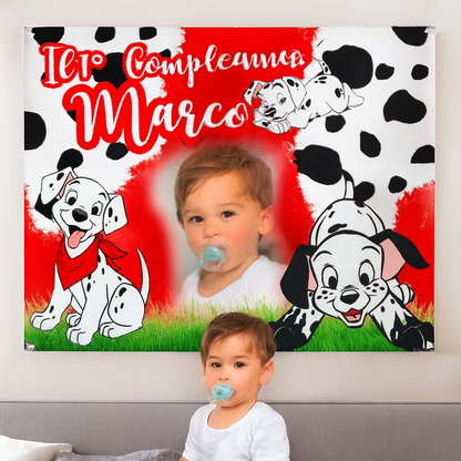 GLOBAL STRISCIONE FONDALE COMPLEANNO - Carica dei 101 - STRISCIONE PERSONALIZZATO IN CARTA O IN BANNER PVC ANCHE DA ESTERNO GARANZIA 5 ANNI - 04 benefici utilizzo